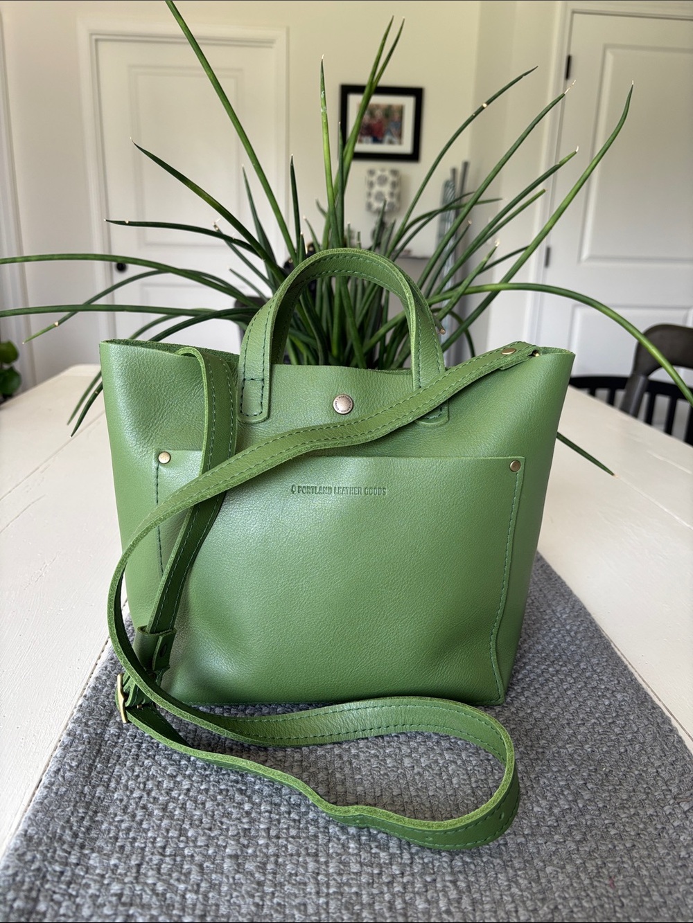PLG Snap Mini Crossbody Tote in a mystery green - Picture 7 of 7